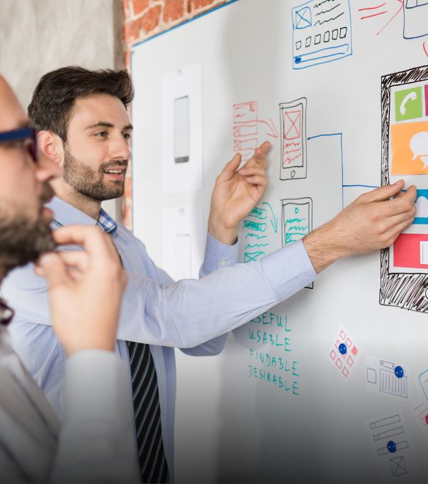 A team planning a digital product together