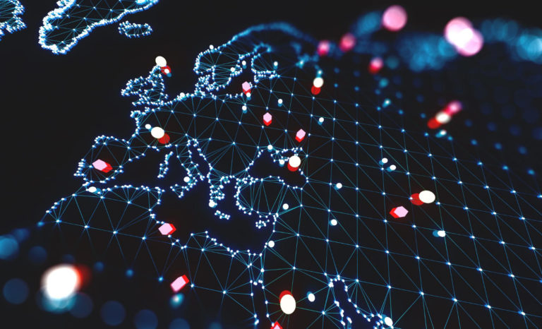 A connected map of Europe